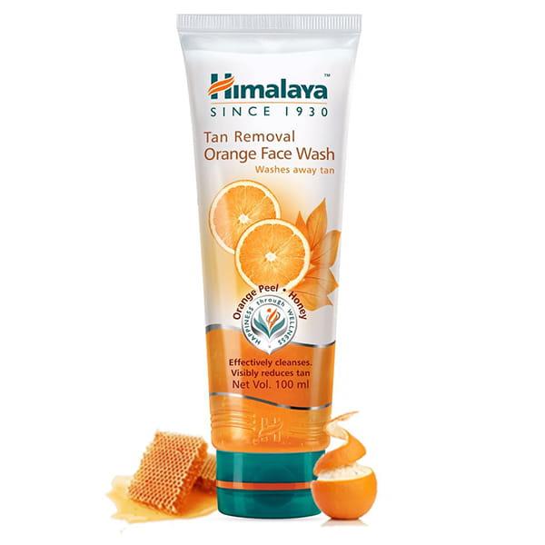 Netmeds | Himalaya Tan Removal Orange Face Wash Orange Peel & Honey 100 ml