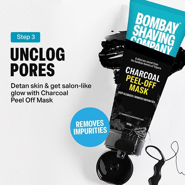 Bombay Shaving Company Charcoal Facial Starter Kit 200 gm - Scrubs & Exfoliants
