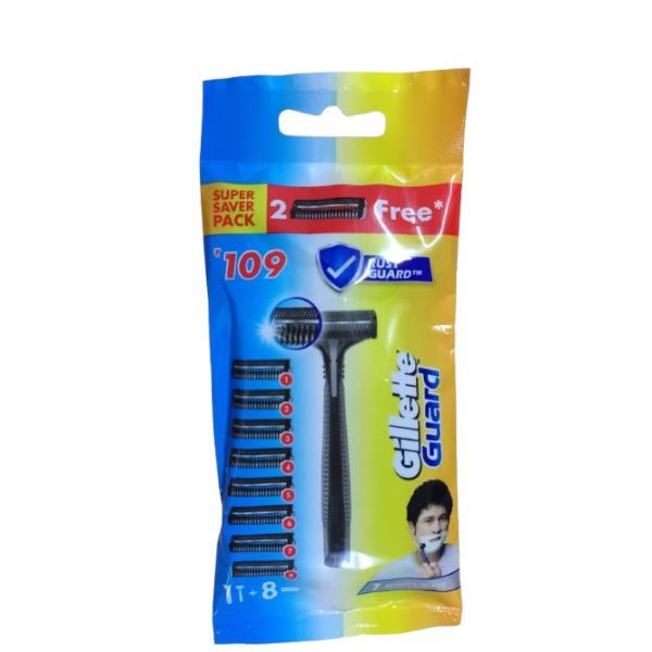 Netmeds | Gillette Guard 1's Razor & 8's Cartridges (6's+2's Free)