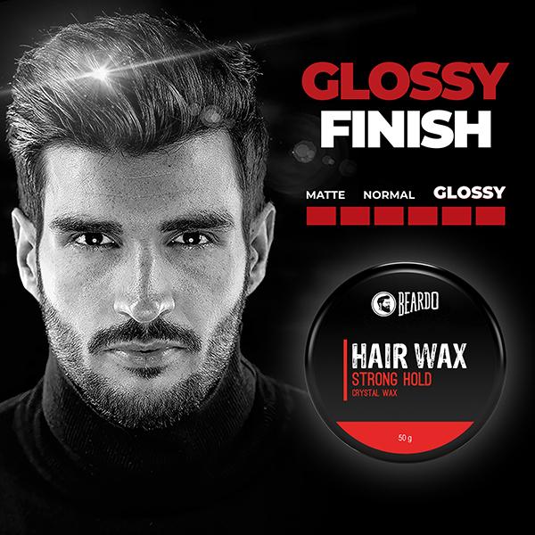 Beardo Hair Wax - Strong Hold Crystal Wax 50gm - Hair Gels & Waxes