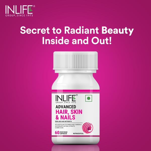 INLIFE Advanced Hair, Skin and Nails Capsule 60's - Hair & Skin