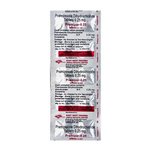 Netmeds | Pramipar 0.25mg Tablet 10'S