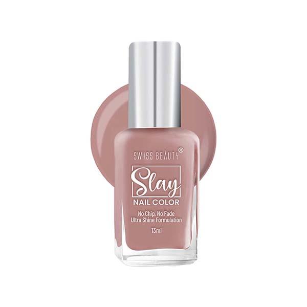 Swiss Beauty Slay Nail Color, Shade - Nude Brown 13 gm