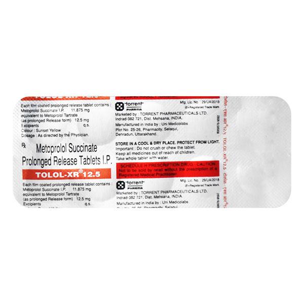 Tolol XR 12.5mg Tablet 10'S - Hypertension-Bet