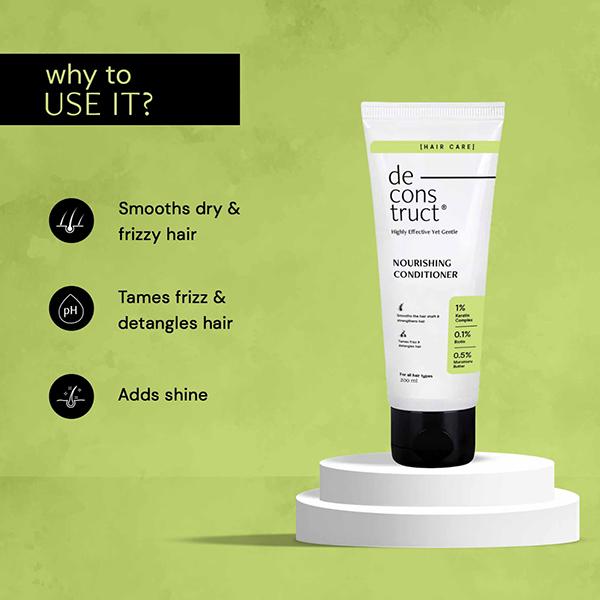 Deconstruct Nourishing Conditioner 1 Percent Keratin Complex + 0.1 Percent Biotin+ 0.5 Percent Murumuru Butter 200 ml - Conditioners