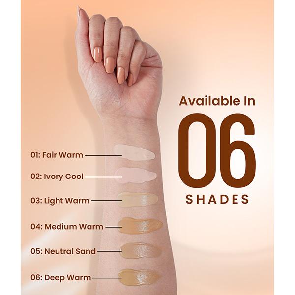 Swiss Beauty Matte Maxx Cover Foundation, 24- Hour Stay, with Hyaluronic Acid & Vitamin E, Oil-Control Formula 3 - Light Warm 30 gm - Foundation