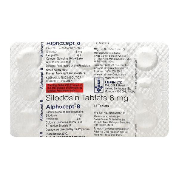 ALPHACEPT 8 Tablet 15's - Bladder And Prostate Disorders-Dru