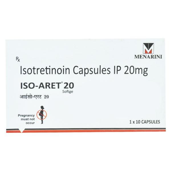 ISO Aret 20mg Softgel 10'S - Acne-Acn
