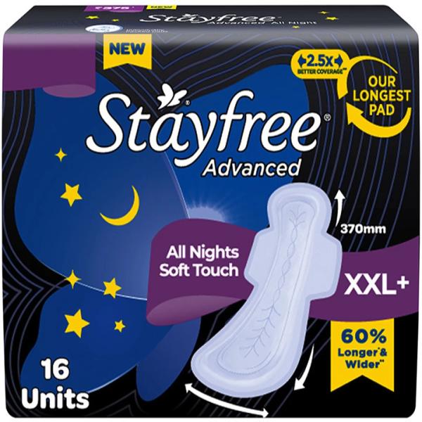 Stayfree New Advanced All Nights Soft Touch XXXL 16's