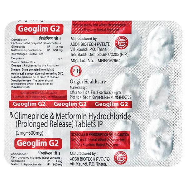 GEOGLIM G2 Tablet 15's - Diabetes-Ant