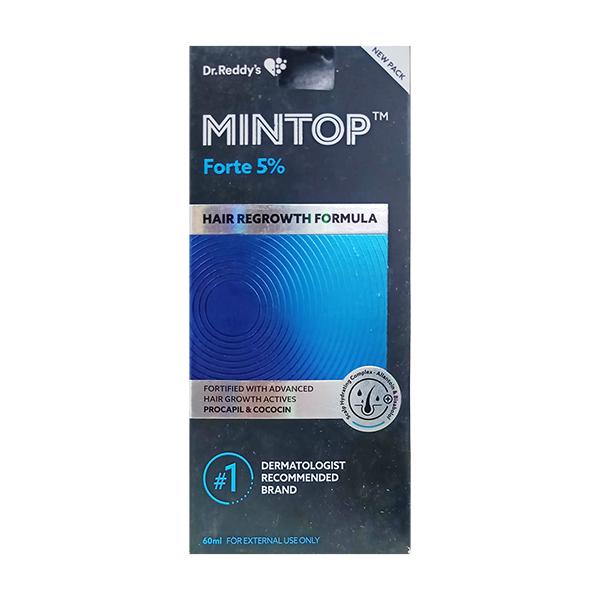 MINTOP FORTE 5% NEW PACK HAIR REGROWTH FORMULA Solution 60ml - Hair Loss-Oda