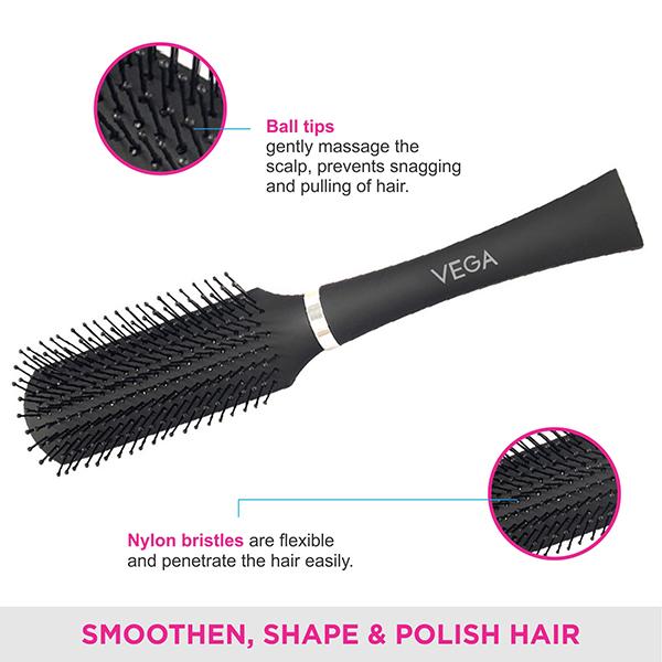 Vega Flat Brush (E5 - FBN) 1's - Hair Brushes