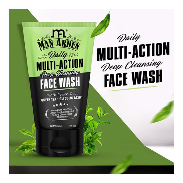 Man Arden Daily Multi-Action Deep Cleansing Face Wash 100 ml - Face Washes
