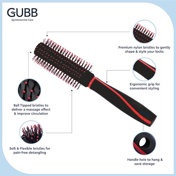 GUBB Round Hair Brush - Vogue Range 140 gm - Hair Brushes