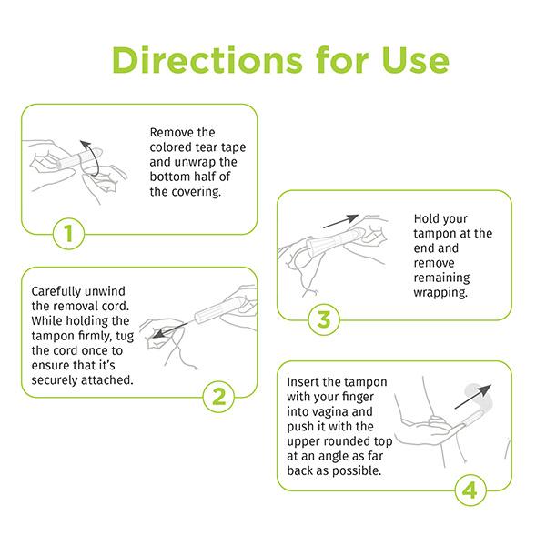 Pee Safe Organic Cotton Tampon (Regular, pack of 16) 1's - Tampons