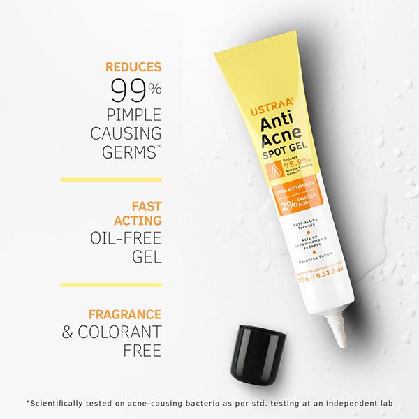 Ustraa Anti Acne Spot Gel 15 ml - Face Gels