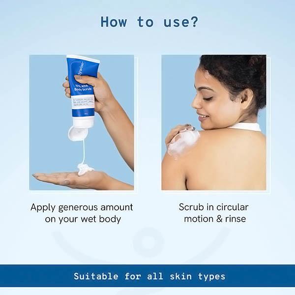 Be Bodywise 10% Aha Body Scrub For Even Skin Texture 200 gm - Scrubs & Exfoliants