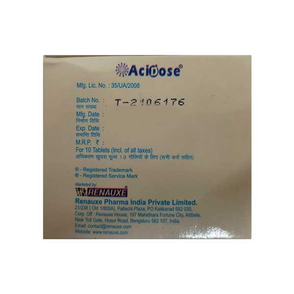 ACIDOSE 500 Tablet 10's - Supplements-Ele