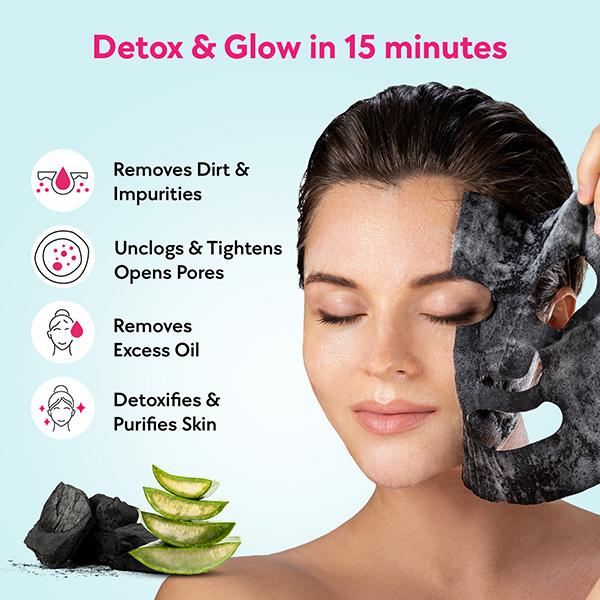 Chicnutrix Korean Black Charcoal Face Sheet Mask 1's - Masks & Peels