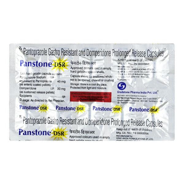 PANSTONE DSR Capsule 10's - Ulcer/Reflux/Flatulence-Aaa