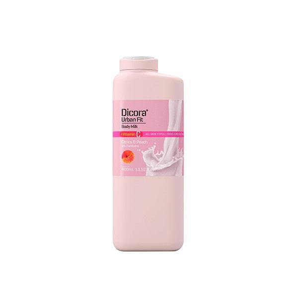 DICORA URBAN FIT - BODY MILK VITAMIN C ALL SKIN TYPES - Citrus & Peach 400 ml