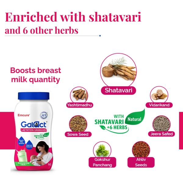 Galact Lactation Granules - Kesar Flavor 200 g - Nutritional Supplements