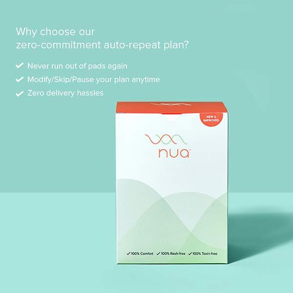 Nua Ultra Thin Rash Free Sanitary Pads (R) 12's - Sanitary Napkins