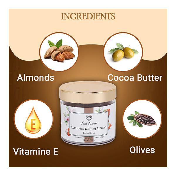 Seer Secrets Luxurious Milking Almond Butter Scrub 175 ml - Scrubs & Exfoliants