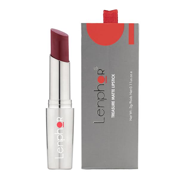 Lenphor Treasure Matte Lipstick Darkish Taupe 05 3 Gm - Lipsticks