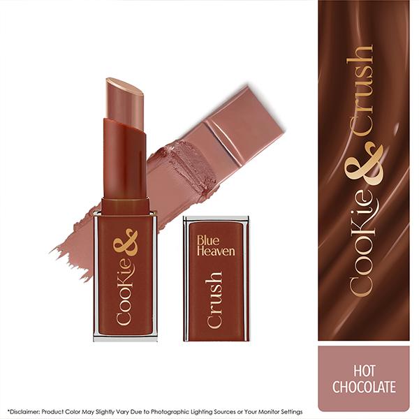 Netmeds | Blue Heaven Cookie & Crush Chocolate-Flavored Soft-Matte Lipstick, Hot Chocolate 3.4 gm