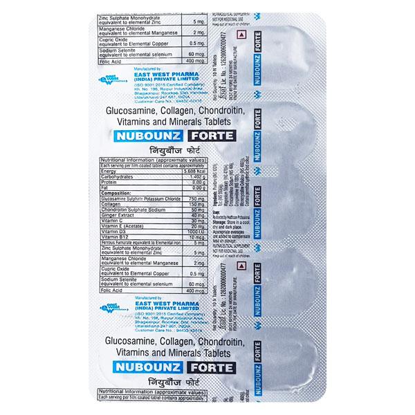 NUBOUNZ FORTE Tablet 10's - Supplements-Vam