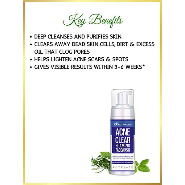 Nutrinorm Acne Clear Foaming Face Wash 150 ml - Face Washes