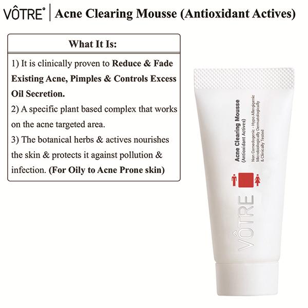 Votre Acne Clearing Mousse Antioxidant Actives Cream 30 gm - Face Moisturizers