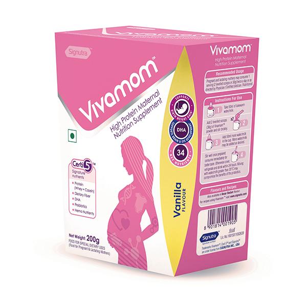 Netmeds | Vivamom High Protein Maternal Nutrition Supplement Powder Refill - Vanilla Flavour 200 g
