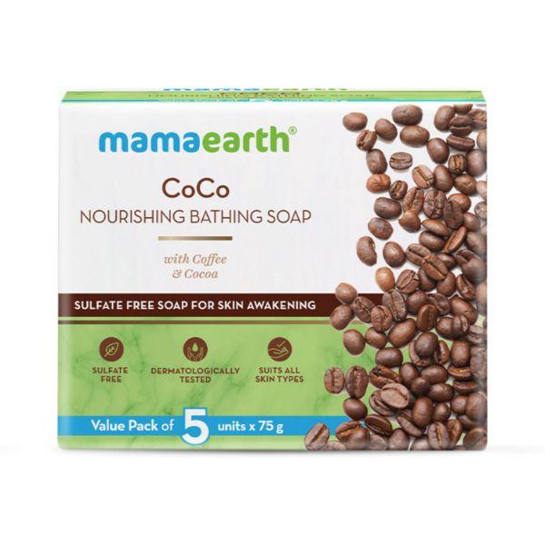 Mamaearth CoCo Nourishing Bathing Soap with Coffee & Cocoa 75g 5's - Soaps