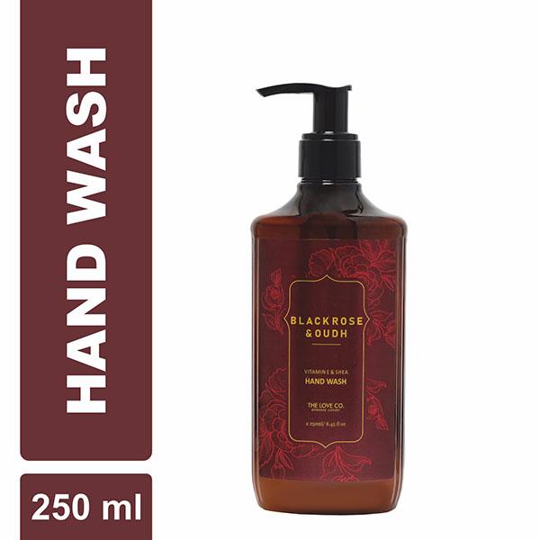 The Love Co. Luxury Black Rose & Oud Hand Wash For Moisturized Skin - Gentle Cleanser for Soft Hands - Liquid Hand Soap 250 ml - Hand Wash & Soaps