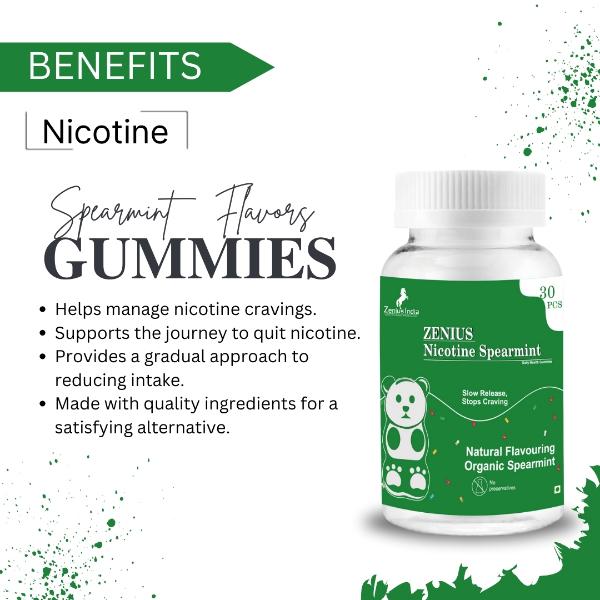 Zenius Nicotine Gummies - Organic Spearmint Flavour 30's - Vital Health