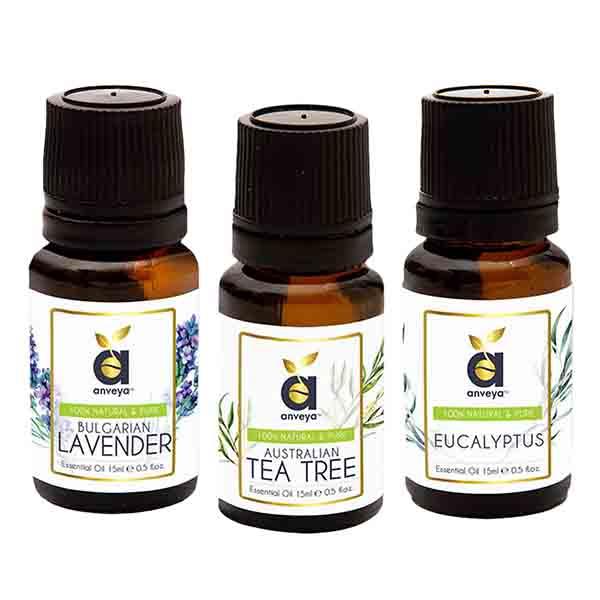 Netmeds | Anveya Set Of Top 3 Essential Oils 45 ml