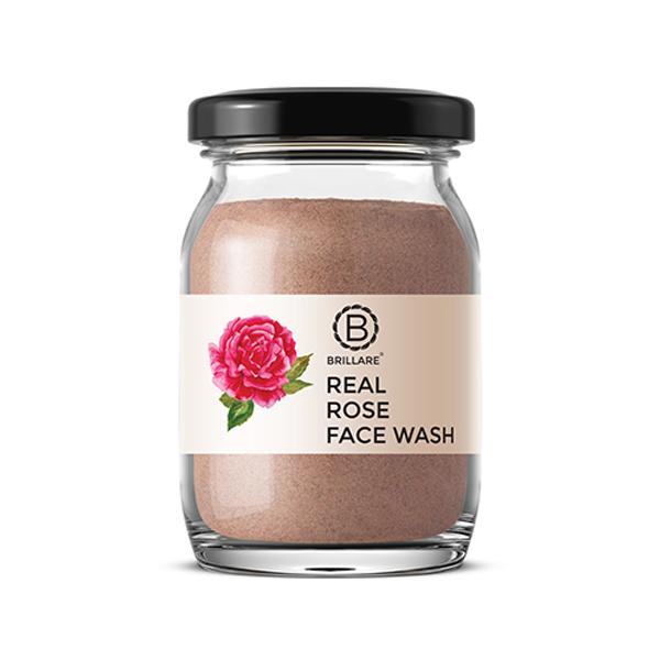 Brillare Real Rose Face Wash For Hydrated, Younger Looking Skin 45 gm - Face Wash & Cleansers