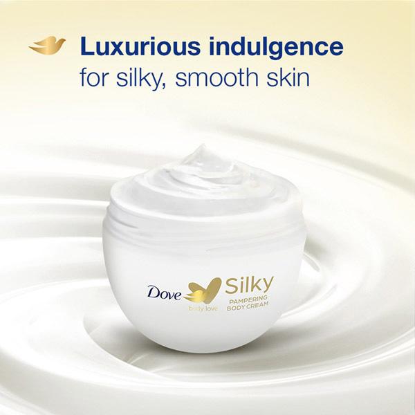 Dove Body Love Silky Pampering Body Cream Silky Soft Skin Paraben Free 300 gm - Face Moisturizers