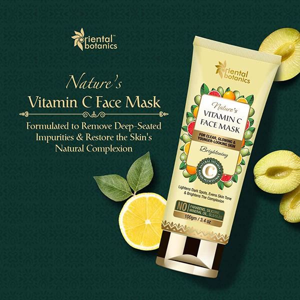 Oriental Botanics Nature's Vitamin C Brightening Face Mask 100 gm - Masks & Peels