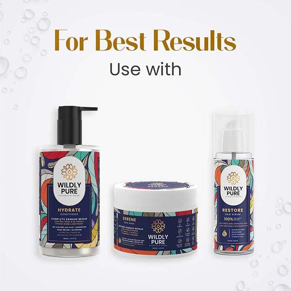 Wildly Pure Evolve Hair Fall Control Shampoo Damage Control 12 Oils Pro Vitamin B5 Toxin 20 300 ml - Shampoos