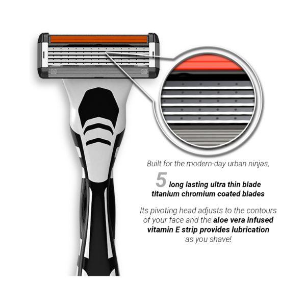 Zlade Hyperglide5 Pro Shaving System For Men - 1 Razor Handle + 4 Cartridges 1s - Razors & Cartridges