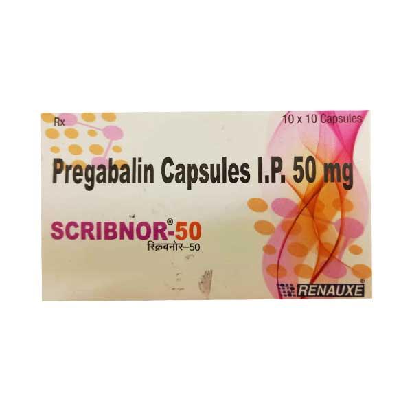 SCRIBNOR 50 Capsule 10's - Neuropathic Pain-Dru