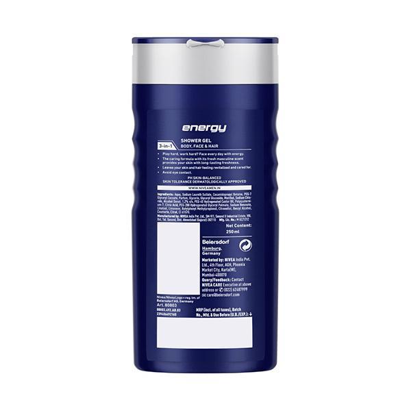 Nivea Men Energy Shower Gel 250 ml - Shower Gels & Body Wash