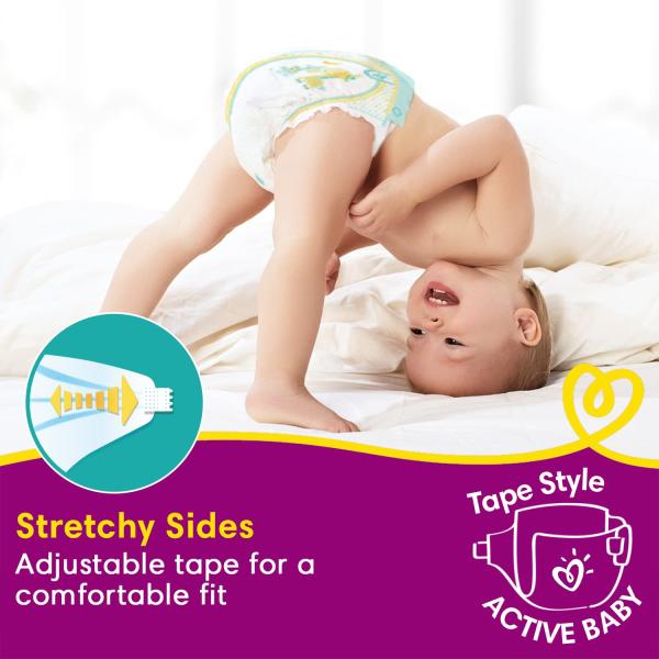 Pampers Active Baby Premium Taped Diapers (S) 22's - Diapers & Wipes