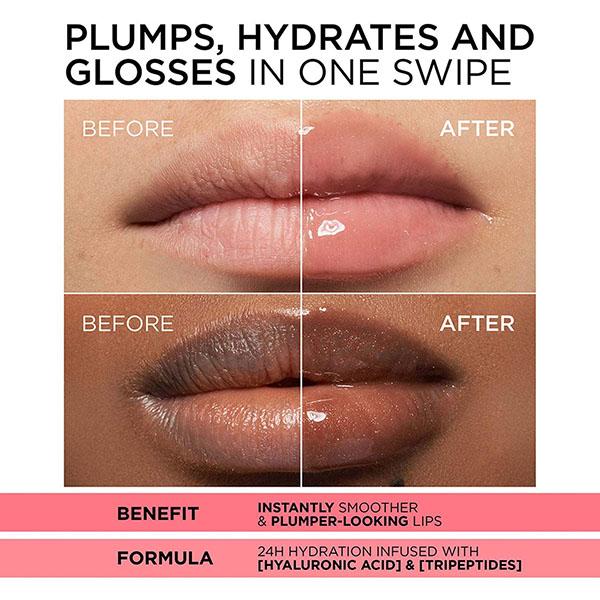 L'Oreal Paris Plump Ambition Hyaluron Lip Oil- 641 Latte Glace- Plumping Lip Oil 5 ml - Liquid Lipsticks