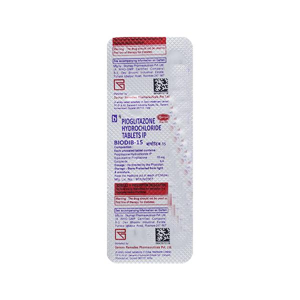 Biodib 15mg Tablet 10'S - Diabetes-Ant