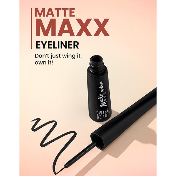 Swiss Beauty Matte Max Eyeliner - Black 4 gm - Eyeliners