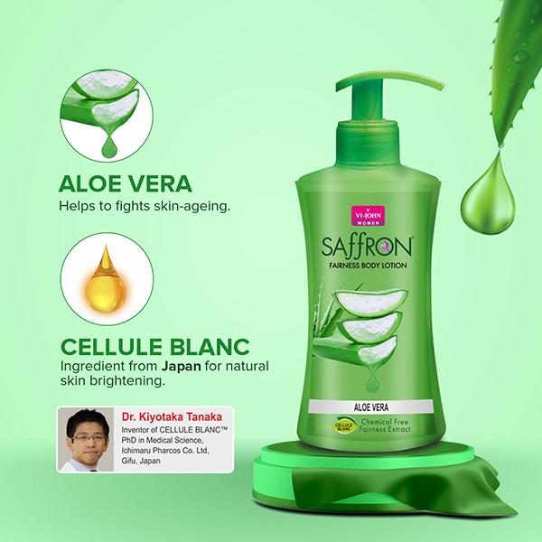 Vi-John Women Saffron Body Lotion - Aloevera 250 ml + Saffron Body Lotion - Cocoa Butter 250 ml - Lotions & Creams